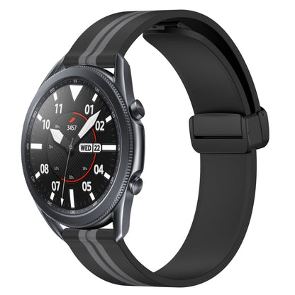 22mm Folding Magnetic Clasp Silicone Watch Band, For Samsung Galaxy Watch3 45mm, For Samsung Galaxy Watch 46mm, For Samsung Gear S3 Classic, For Samsung Gear S3 Frontier