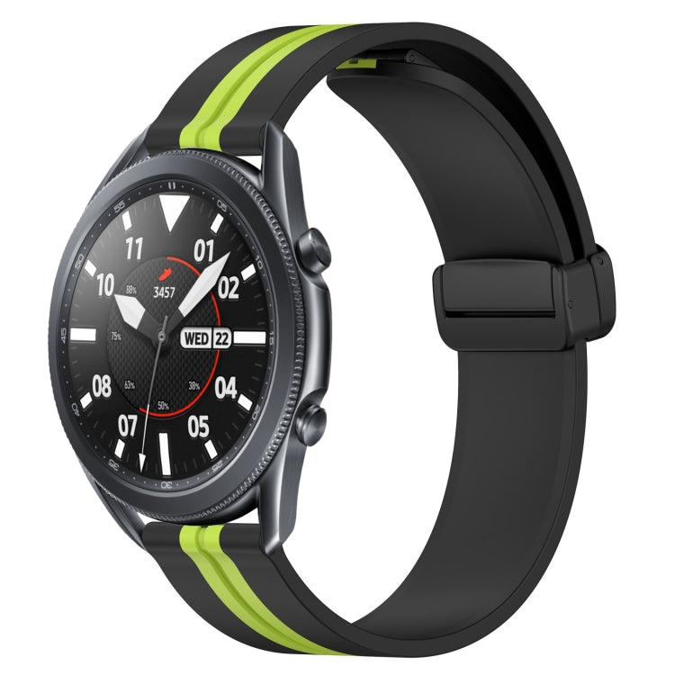 22mm Folding Magnetic Clasp Silicone Watch Band, For Samsung Galaxy Watch3 45mm, For Samsung Galaxy Watch 46mm, For Samsung Gear S3 Classic, For Samsung Gear S3 Frontier