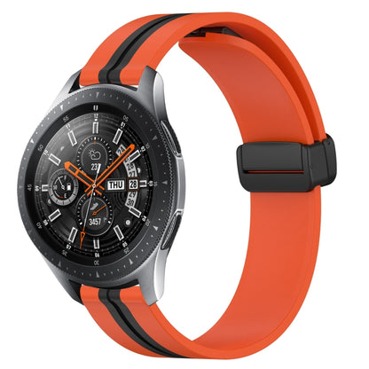 22mm Folding Magnetic Clasp Silicone Watch Band, For Samsung Galaxy Watch3 45mm, For Samsung Galaxy Watch 46mm, For Samsung Gear S3 Classic, For Samsung Gear S3 Frontier