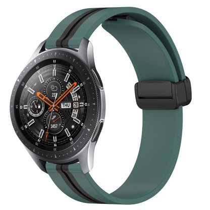 22mm Folding Magnetic Clasp Silicone Watch Band, For Samsung Galaxy Watch3 45mm, For Samsung Galaxy Watch 46mm, For Samsung Gear S3 Classic, For Samsung Gear S3 Frontier