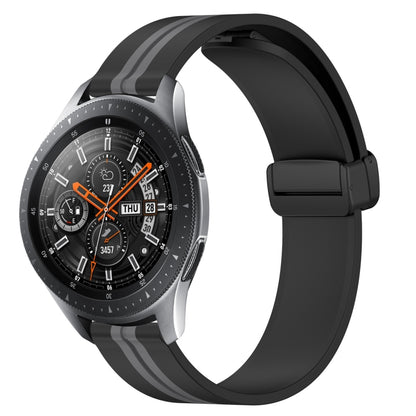 22mm Folding Magnetic Clasp Silicone Watch Band, For Samsung Galaxy Watch3 45mm, For Samsung Galaxy Watch 46mm, For Samsung Gear S3 Classic, For Samsung Gear S3 Frontier
