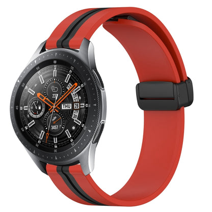 22mm Folding Magnetic Clasp Silicone Watch Band, For Samsung Galaxy Watch3 45mm, For Samsung Galaxy Watch 46mm, For Samsung Gear S3 Classic, For Samsung Gear S3 Frontier