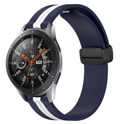 22mm Folding Magnetic Clasp Silicone Watch Band, For Samsung Galaxy Watch3 45mm, For Samsung Galaxy Watch 46mm, For Samsung Gear S3 Classic, For Samsung Gear S3 Frontier