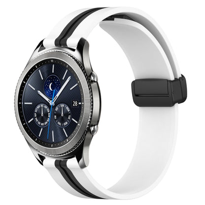 22mm Folding Magnetic Clasp Silicone Watch Band, For Samsung Galaxy Watch3 45mm, For Samsung Galaxy Watch 46mm, For Samsung Gear S3 Classic, For Samsung Gear S3 Frontier