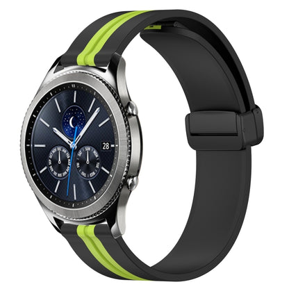 22mm Folding Magnetic Clasp Silicone Watch Band, For Samsung Galaxy Watch3 45mm, For Samsung Galaxy Watch 46mm, For Samsung Gear S3 Classic, For Samsung Gear S3 Frontier