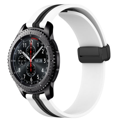 22mm Folding Magnetic Clasp Silicone Watch Band, For Samsung Galaxy Watch3 45mm, For Samsung Galaxy Watch 46mm, For Samsung Gear S3 Classic, For Samsung Gear S3 Frontier