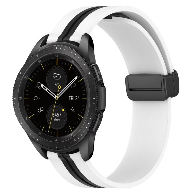 20mm Folding Magnetic Clasp Silicone Watch Band, For Samsung Galaxy Watch Active 2 40mm, For Samsung Galaxy Watch Active 2 44mm, For Samsung Galaxy Watch 42mm
