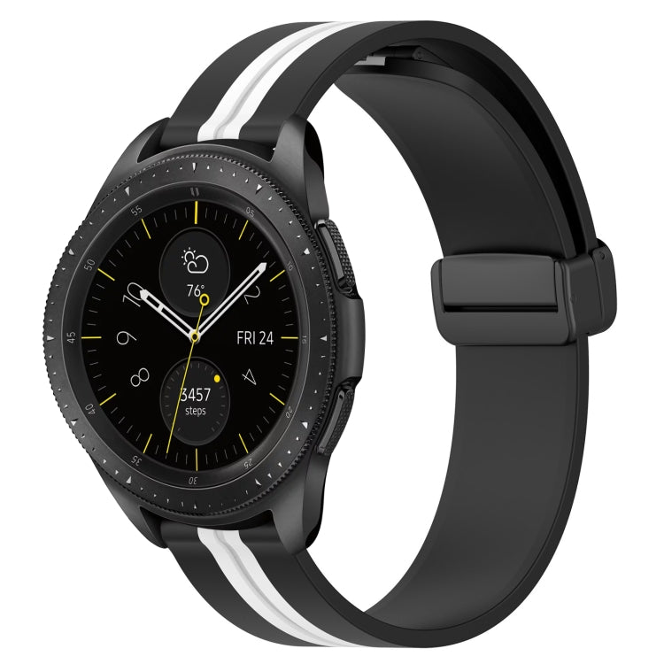 20mm Folding Magnetic Clasp Silicone Watch Band, For Samsung Galaxy Watch Active 2 40mm, For Samsung Galaxy Watch Active 2 44mm, For Samsung Galaxy Watch 42mm