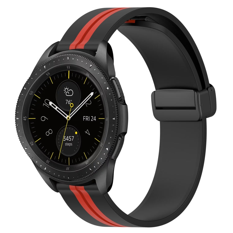 20mm Folding Magnetic Clasp Silicone Watch Band, For Samsung Galaxy Watch Active 2 40mm, For Samsung Galaxy Watch Active 2 44mm, For Samsung Galaxy Watch 42mm