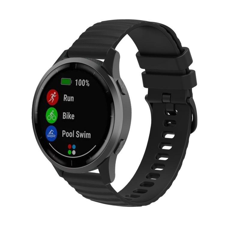 22mm Wavy Dot Pattern Solid Color Silicone Watch Band, For Xiaomi MI Watch Color