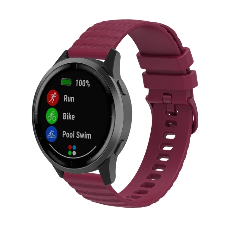 22mm Wavy Dot Pattern Solid Color Silicone Watch Band, For Xiaomi MI Watch Color