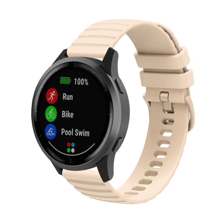 22mm Wavy Dot Pattern Solid Color Silicone Watch Band, For Xiaomi MI Watch Color