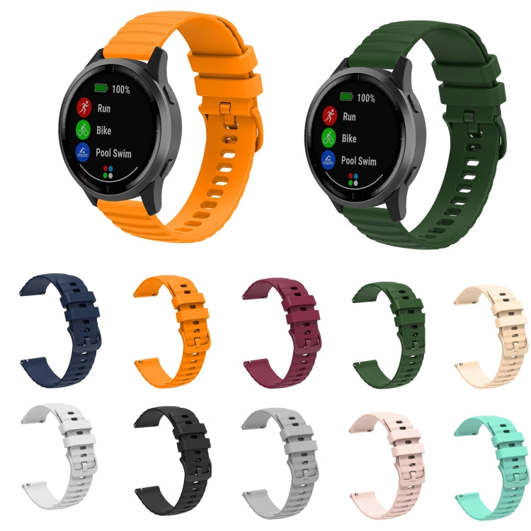 22mm Wavy Dot Pattern Solid Color Silicone Watch Band, For Xiaomi MI Watch Color