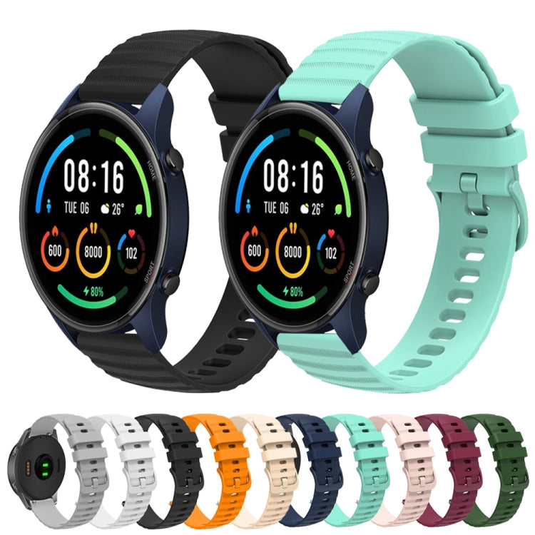22mm Wavy Dot Pattern Solid Color Silicone Watch Band, For Xiaomi MI Watch Color