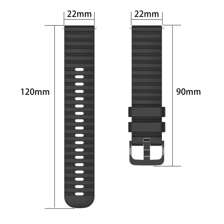 22mm Wavy Dot Pattern Solid Color Silicone Watch Band, For Xiaomi MI Watch Color