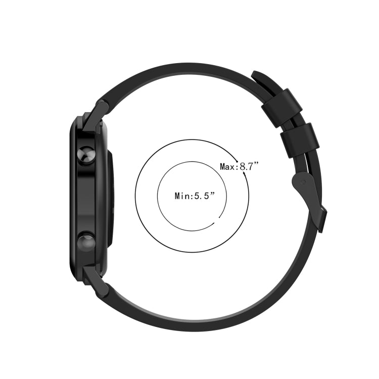 22mm Wavy Dot Pattern Solid Color Silicone Watch Band, For Xiaomi MI Watch Color