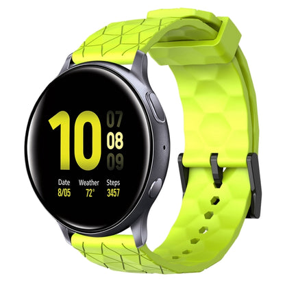 20mm Football Pattern Solid Color Silicone Watch Band, For Samsung Galaxy Watch Active 2 44mm, For Samsung Galaxy Watch 42mm