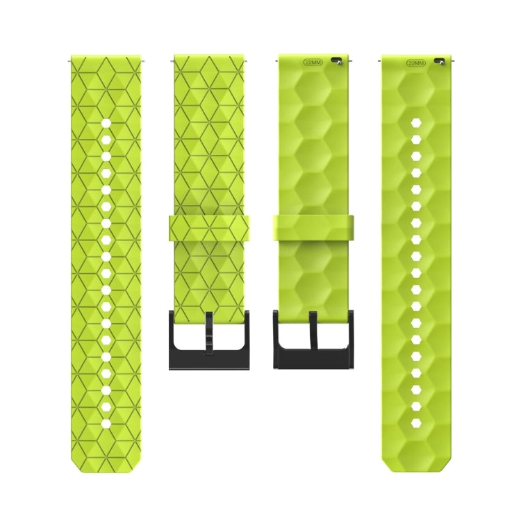 20mm Football Pattern Solid Color Silicone Watch Band, For Samsung Galaxy Watch Active 2 44mm, For Samsung Galaxy Watch 42mm