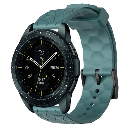 20mm Football Pattern Solid Color Silicone Watch Band, For Samsung Galaxy Watch Active 2 44mm, For Samsung Galaxy Watch 42mm