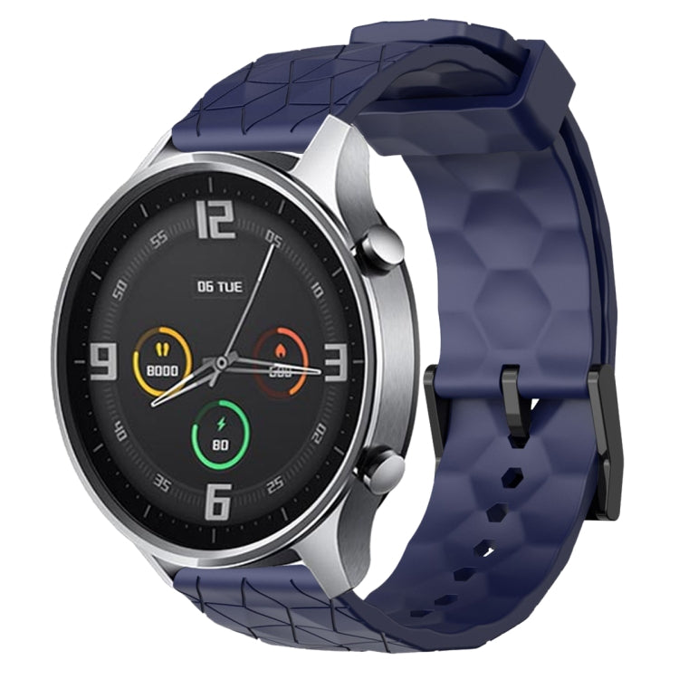 22mm Football Pattern Solid Color Silicone Watch Band, For Xiaomi MI Watch Color
