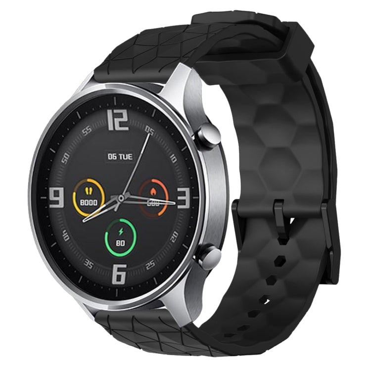 22mm Football Pattern Solid Color Silicone Watch Band, For Xiaomi MI Watch Color