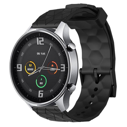 22mm Football Pattern Solid Color Silicone Watch Band, For Xiaomi MI Watch Color