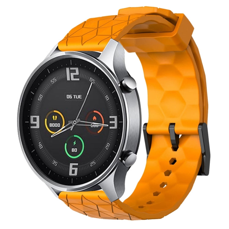 22mm Football Pattern Solid Color Silicone Watch Band, For Xiaomi MI Watch Color