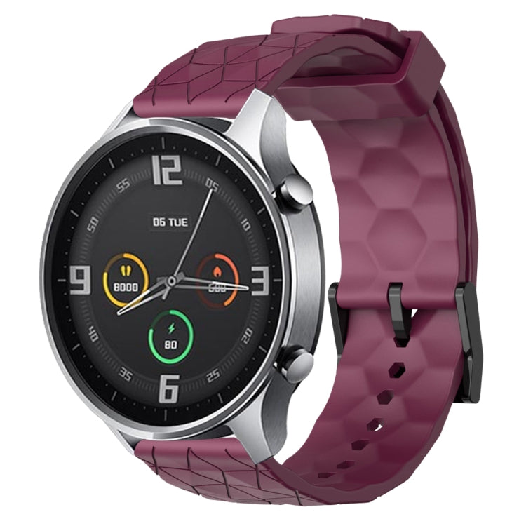 22mm Football Pattern Solid Color Silicone Watch Band, For Xiaomi MI Watch Color