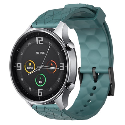 22mm Football Pattern Solid Color Silicone Watch Band, For Xiaomi MI Watch Color