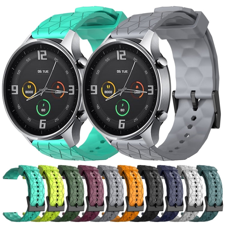 22mm Football Pattern Solid Color Silicone Watch Band, For Xiaomi MI Watch Color