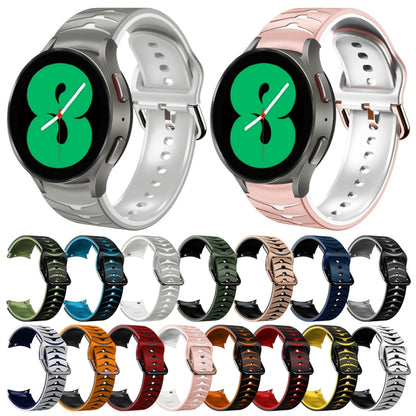 Curved Texture Silicone Watch Band, For Samsung Galaxy Watch 4 44mm, For Samsung Galaxy Watch 4 40mm, For Samsung  Galaxy Watch 4 Classic 42mm