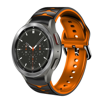Curved Texture Silicone Watch Band, For Samsung  Galaxy Watch 4 Classic 46mm