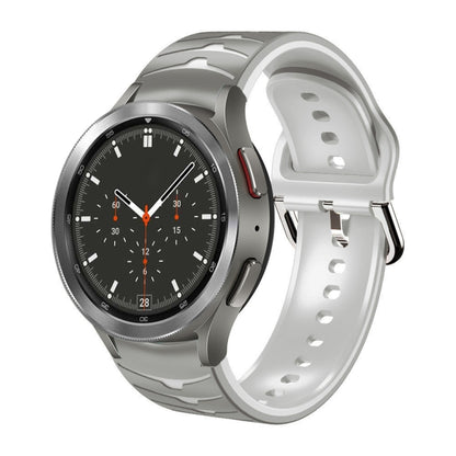 Curved Texture Silicone Watch Band, For Samsung  Galaxy Watch 4 Classic 46mm