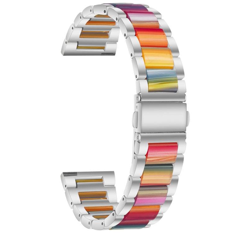 Interbead Resin Metal Watch Band, For Galaxy Watch 5 40 / 44mm, For Galaxy Watch 5 Pro 45mm, For Galaxy Watch 4 40 / 44mm