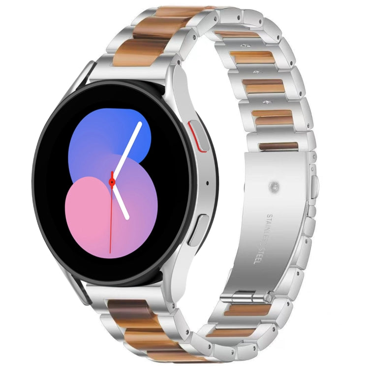 Interbead Resin Metal Watch Band, For Galaxy Watch 5 40 / 44mm, For Galaxy Watch 5 Pro 45mm, For Galaxy Watch 4 40 / 44mm