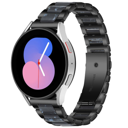 Interbead Resin Metal Watch Band, For Galaxy Watch 5 40 / 44mm, For Galaxy Watch 5 Pro 45mm, For Galaxy Watch 4 40 / 44mm