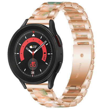 Interbead Resin Metal Watch Band, For Galaxy Watch 5 40 / 44mm, For Galaxy Watch 5 Pro 45mm, For Galaxy Watch 4 40 / 44mm