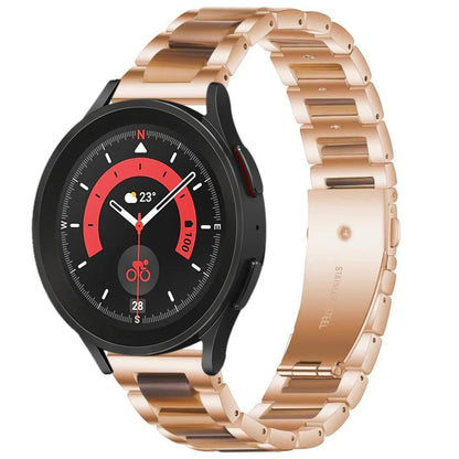 Interbead Resin Metal Watch Band, For Galaxy Watch 5 40 / 44mm, For Galaxy Watch 5 Pro 45mm, For Galaxy Watch 4 40 / 44mm