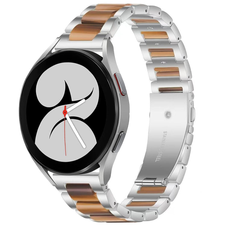 Interbead Resin Metal Watch Band, For Galaxy Watch 5 40 / 44mm, For Galaxy Watch 5 Pro 45mm, For Galaxy Watch 4 40 / 44mm