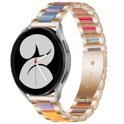 Interbead Resin Metal Watch Band, For Galaxy Watch 5 40 / 44mm, For Galaxy Watch 5 Pro 45mm, For Galaxy Watch 4 40 / 44mm