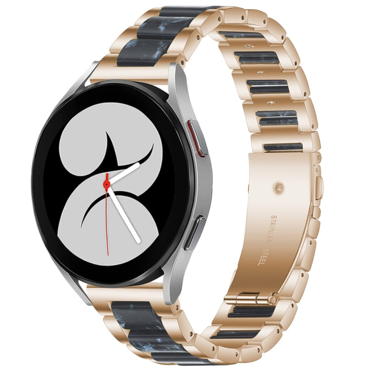 Interbead Resin Metal Watch Band, For Galaxy Watch 5 40 / 44mm, For Galaxy Watch 5 Pro 45mm, For Galaxy Watch 4 40 / 44mm