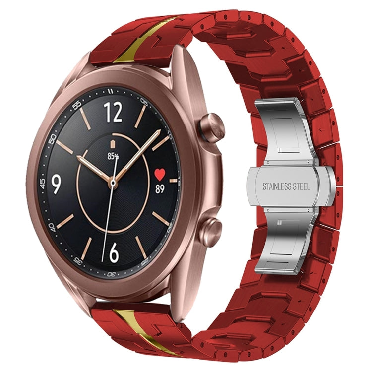 Armor Stainless Steel Metal Watch Band, For Samsung Galaxy watch 42mm, For Samsung Galaxy Watch3 41mm, For Samsung Galaxy Gear Sport, For Samsung Galaxy Watch Active, For Samsung Galaxy Watch5 / Watch5 Pro, For Samsung Galaxy Watch4 / Watch4 Classic