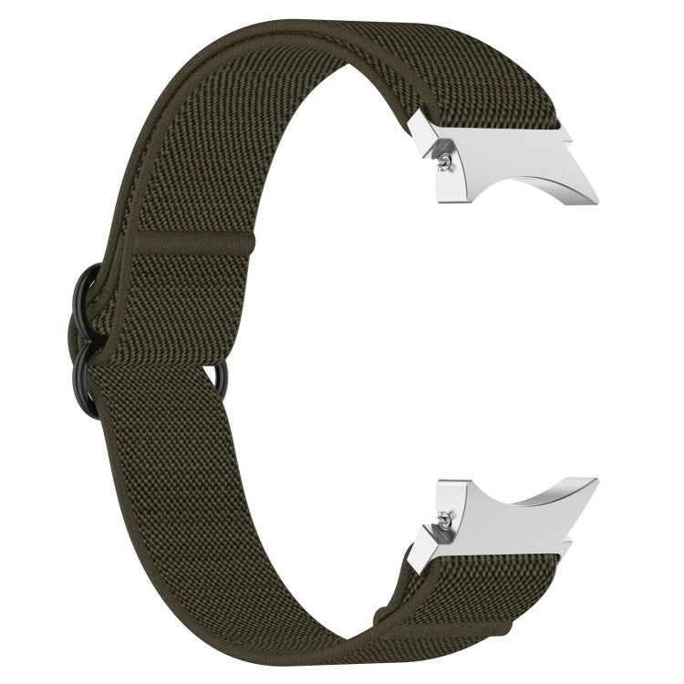 Nylon Stretch Black Buckle Watch Band, For Samsung Galaxy Watch 5 Pro 45mm, For Samsung Galaxy Watch 5 44mm, For Samsung Galaxy Watch 5 40mm, For Samsung Galaxy Watch 4 44mm, For Samsung Galaxy Watch 4 40mm, For Samsung Galaxy Watch 4 Classic 42mm     ...