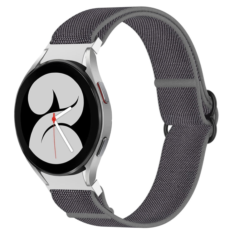 Nylon Stretch Black Buckle Watch Band, For Samsung Galaxy Watch 5 Pro 45mm, For Samsung Galaxy Watch 5 44mm, For Samsung Galaxy Watch 5 40mm, For Samsung Galaxy Watch 4 44mm, For Samsung Galaxy Watch 4 40mm, For Samsung Galaxy Watch 4 Classic 42mm     ...