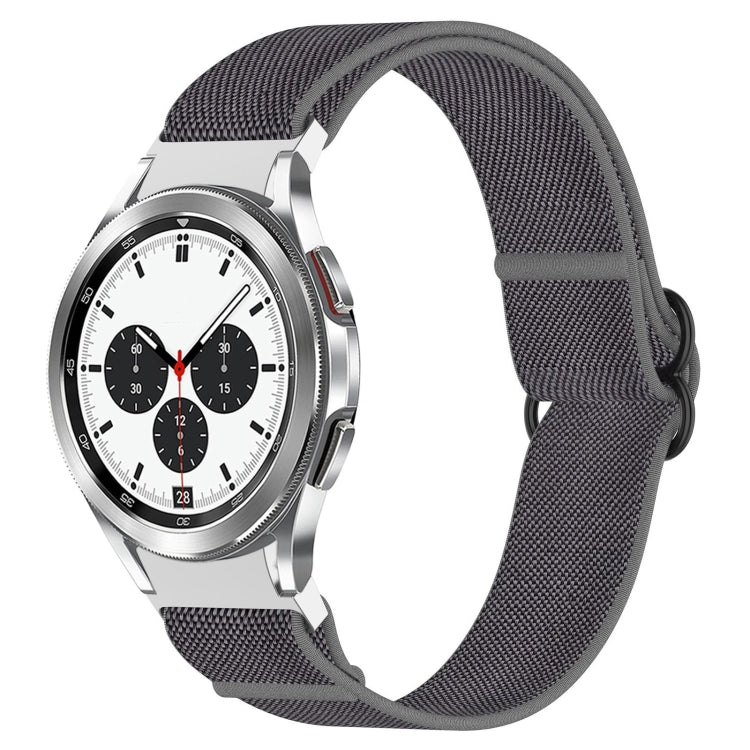 Nylon Stretch Black Buckle Watch Band, For Samsung Galaxy Watch 5 Pro 45mm, For Samsung Galaxy Watch 5 44mm, For Samsung Galaxy Watch 5 40mm, For Samsung Galaxy Watch 4 44mm, For Samsung Galaxy Watch 4 40mm, For Samsung Galaxy Watch 4 Classic 42mm     ...