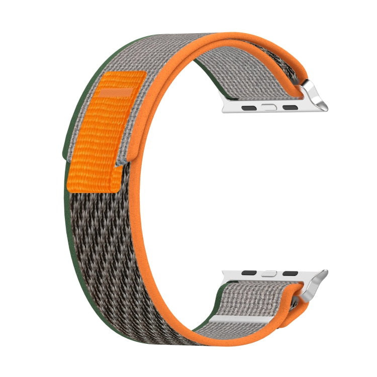 Double Color Nylon Hook and Loop Fastener Watch Band, For Apple Watch Ultra 49mm, For Apple Watch Series 8&7 45mm/SE 2&6&SE&5&4 44mm, For Apple Watch Series 8&7 41mm/SE 2&6&SE&5&4 40mm