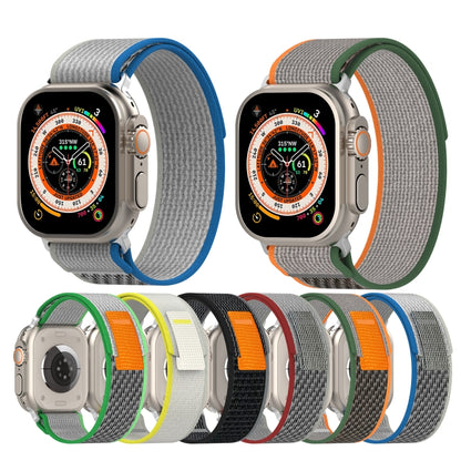 Double Color Nylon Hook and Loop Fastener Watch Band, For Apple Watch Ultra 49mm, For Apple Watch Series 8&7 45mm/SE 2&6&SE&5&4 44mm, For Apple Watch Series 8&7 41mm/SE 2&6&SE&5&4 40mm
