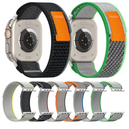 Double Color Nylon Hook and Loop Fastener Watch Band, For Apple Watch Ultra 49mm, For Apple Watch Series 8&7 45mm/SE 2&6&SE&5&4 44mm, For Apple Watch Series 8&7 41mm/SE 2&6&SE&5&4 40mm