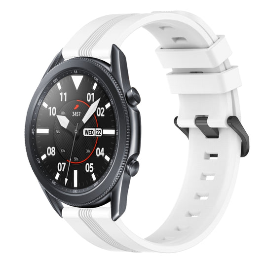 22mm Concave Striped Slicone Watch Band, For Samsung Galaxy Watch3 45mm, For Samsung Galaxy Watch 46mm, For Samsung Gear S3 Classic, For Samsung Gear S3 Frontier