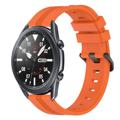 22mm Concave Striped Slicone Watch Band, For Samsung Galaxy Watch3 45mm, For Samsung Galaxy Watch 46mm, For Samsung Gear S3 Classic, For Samsung Gear S3 Frontier